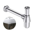 thumbnail image 1 of Chrome Bottle Trap Basin Waste Bathroom Sink Pipe Adjustable Height & Outlet, 1 of 13