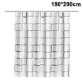 Chrome Brass Buckles Shower Curtain WaterProof Square Meter Breathable