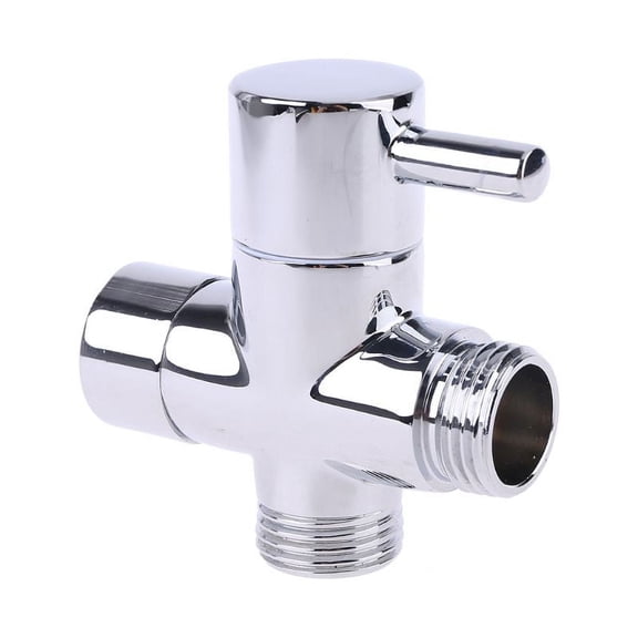 Chrome Brass G1/2" T-adapter 3 Ways for Valve Shower Diverter Water Separator To