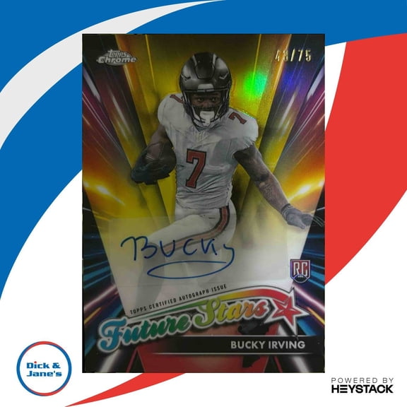 Topps Chrome Bucky Irving Tampa Bay Buccaneers Future Stars Autographs Yellow Refractor Auto #FSA-BI Football Card