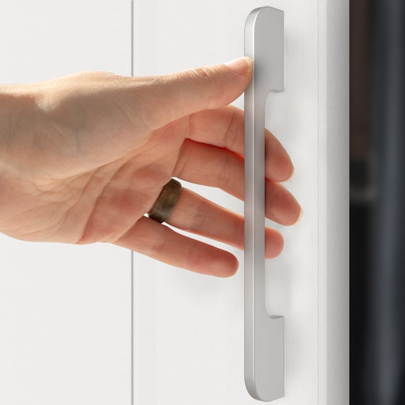 Chrome Cabinet Pulls 15 Pack Aluminum Hardware for Kitchen Drawers 6 5/16'' Center to Center