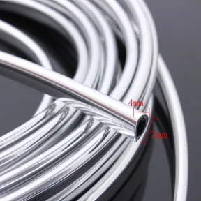 Chrome Car Door Edge Guard Moulding Trim - 6M Scratch Protector Strip Roll, Exterior Chrome Styling Trim for Vehicle Side Door Protection & Decoration