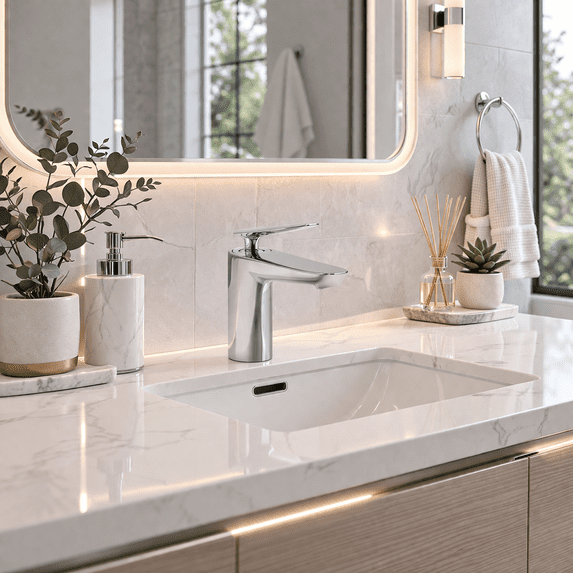 Chrome Center Set Single Control Faucet