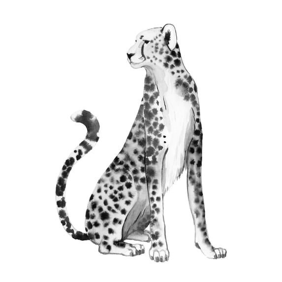 Art.com Chrome Cheetah II Art Print by Grace Popp, 18" x 24"
