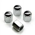 thumbnail image 1 of Chrome Chevrolet Solid Silver Logo Tire Stem Valve Caps, 1 of 1