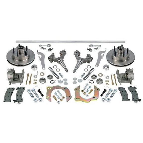 Chrome Chevy Front Steering/Brake Kit-48 Axle/Cross Steering 5 on 4.5