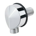 Chrome Colour Shower Elbow Outlet Hose Connector Wall Outlet Round