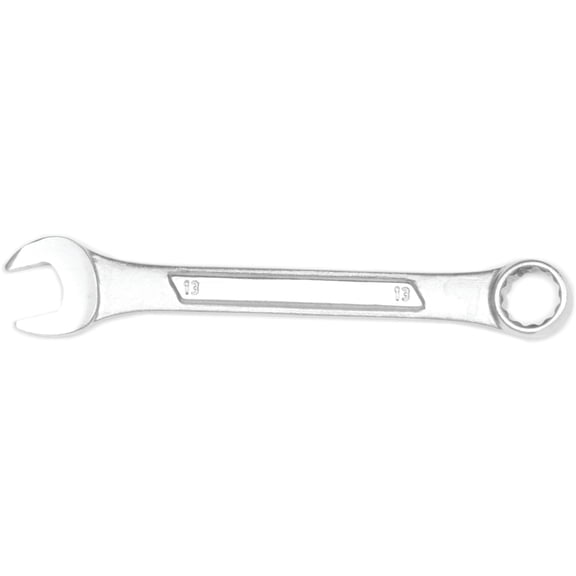 Performance Tool W315C 13mm Combination Wrench, Drop-Forged Chrome Alloy Steel, Satin Chrome Finish, Rounded Box End