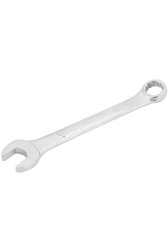 W323C 7/16 in. Combination Wrench, Drop-Forged Chrome Alloy Steel, Satin Chrome Finish, Rounded Box End