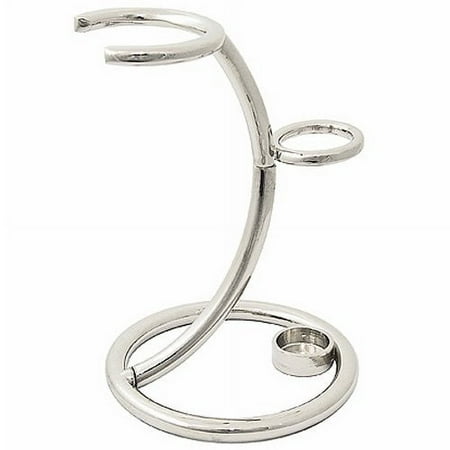 Chrome Curved Safety Razor and Shaving Brush Stand from Super Safety Razors