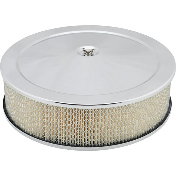 Chrome Deep Dish Performance Air Cleaner, 14 x 4 Inch, 4 Barrel Carb.