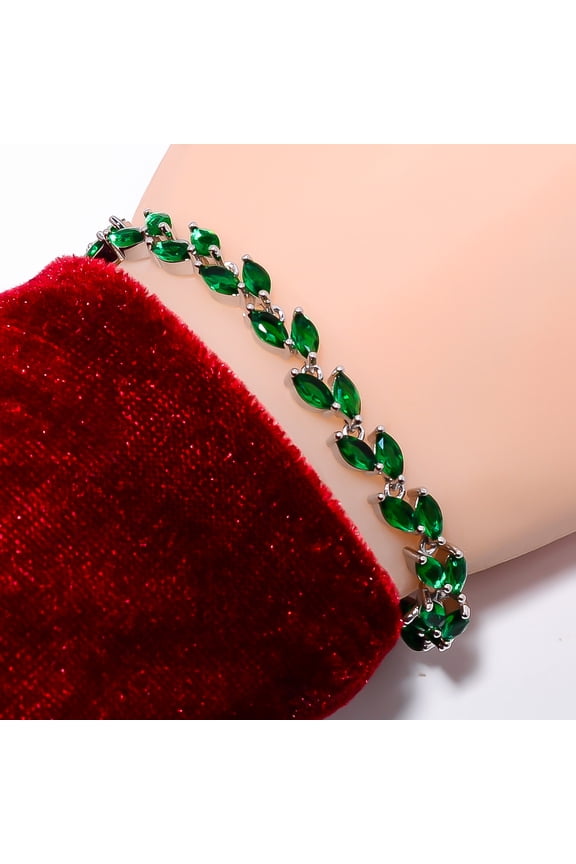 Chrome Diopside 925 Sterling Silver Adjustable Bracelet 7-8" B14133