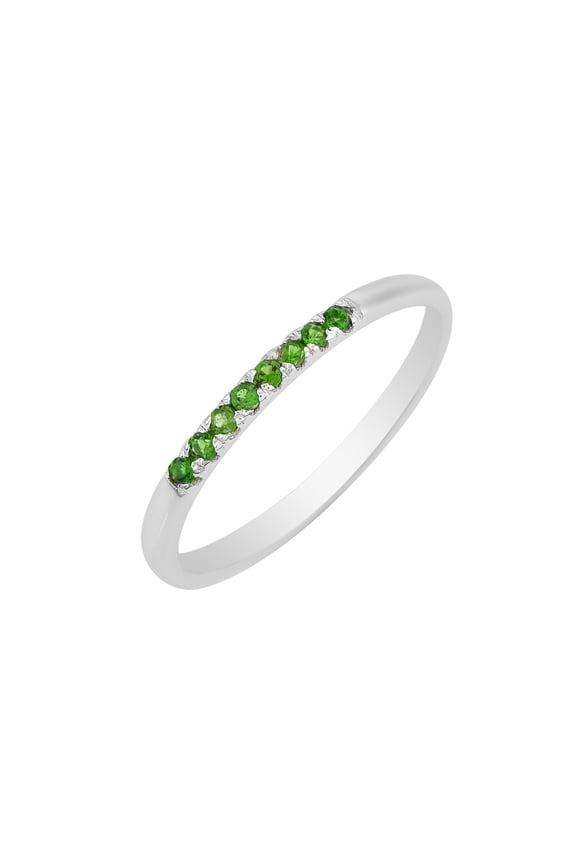 Chrome Diopside Eternity Bands