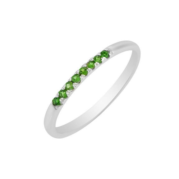 Chrome Diopside Eternity Bands