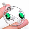 thumbnail image 1 of Natural Chrome Diopside, Smoky Topaz 925 Sterling Silver Pendant 2.25", 1 of 1