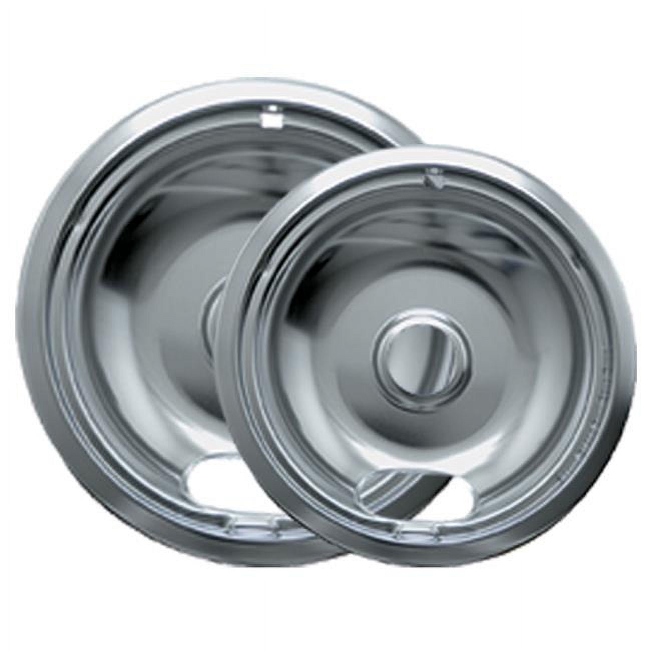 Chrome Drip Pans - Plug-In Ranges; Fits Most Amana , Crosley , Frigidaire , M