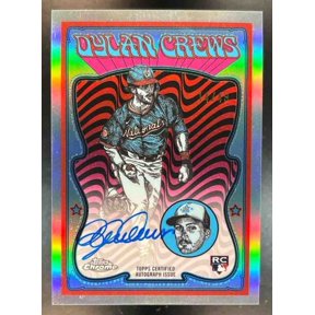 Topps Chrome Dylan Crews UVA-DC Ultraviolet All-Stars Auto Washington Nationals Baseball Card