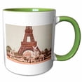 thumbnail image 1 of 3drose, Chrome Eiffel Tower, 11oz Two-tone Green Mug, 1 of 6