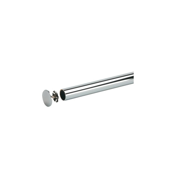 Chrome End Cap for Round Hangrail - Set of 2