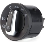 Chrome Euro AUTO Headlight Switch Contorl 5ND941431B for Golf Jetta MK5 / Golf Jetta MK6 / Passat B6 / Passat CC / 2005-2010 VW TIGUAN TOURAN / 2004-2011 Caddy / 2008-2011 VW Scirocco