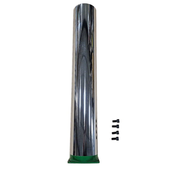 Chrome Exhaust Stack (Straight) w/ Hardware w/out Indentation Fits John Deere Tractor