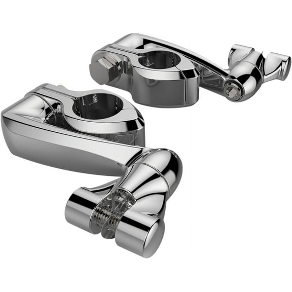CIRO Engine Guard Highway Peg Mounting Kits Chrome Extended length for male peg mounts with traditional D 60004