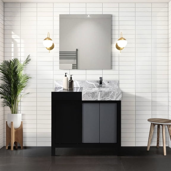 Chrome Faucet Included Vanity - 36x22-inch Bath Vanity for a Modern Look