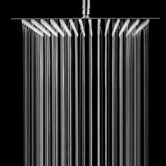 Chrome Finish 16 inch Rainfall Shower Head Square Ultra thin top sprayer
