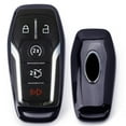 thumbnail image 1 of Chrome Finish Black TPU Key Fob Protective Cover Case For Ford or Lincoln 4/5-Button Keyless Intelligent Access Key, 1 of 9