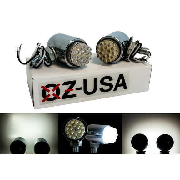 Chrome Fog OZ-USA? LED Light Custom Chopper Cruiser CVO Touring Classic Driving 6000k Xl