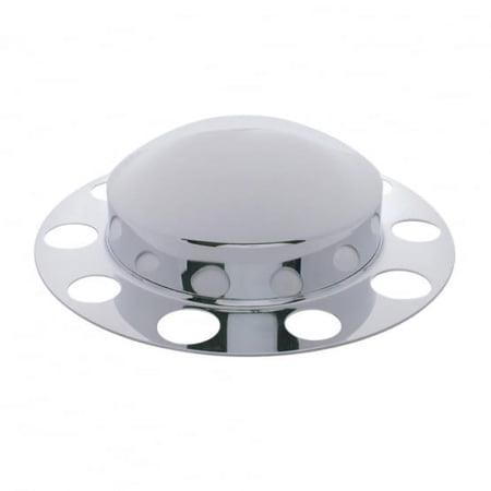 Chrome Front 2Pc. Axle Cover - Steel Ring