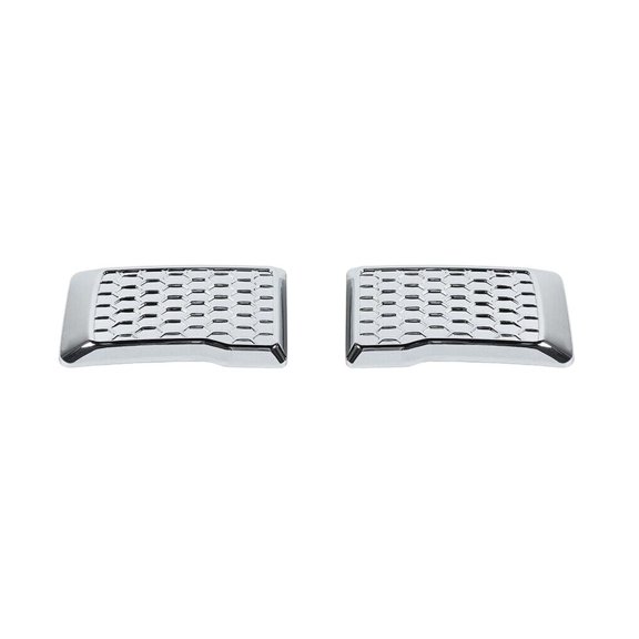 Chrome Front Bumper Corner Mesh Cover Trim Accessories - Left and Right 2-Piece Set