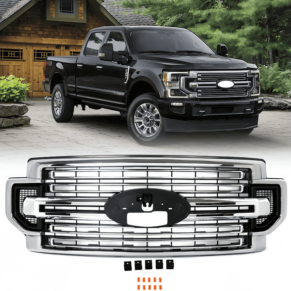 Chrome Front Bumper Grill For Ford F-250 F350 F-450 Super Duty 2020-2022 LIMITED