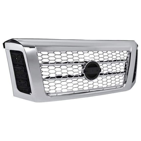 Chrome Front Bumper Upper Grille Grill Insert ABS For Nissan Titan XD 2017-2019