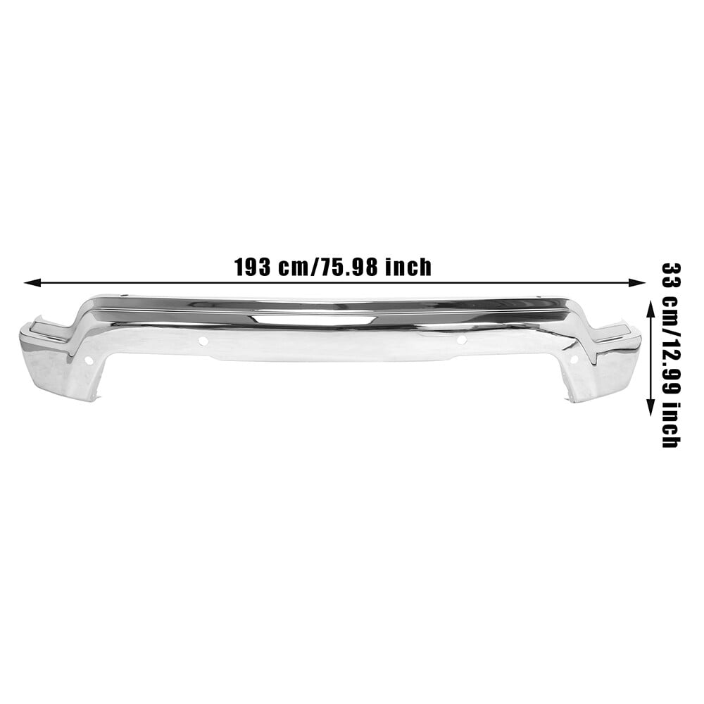 Chrome Front Bumper w/Sensor Holes For Chevy Silverado 1500 2022-2023 ...
