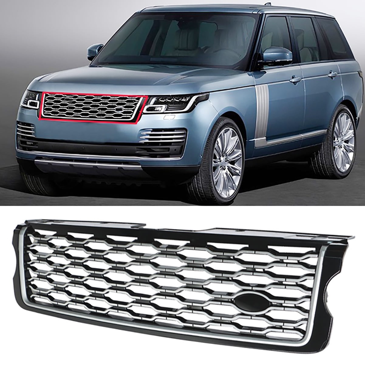 Chrome Front Grille Grill Fit for Land Rover Range Rover 2013 2014 2015 2016 2017
