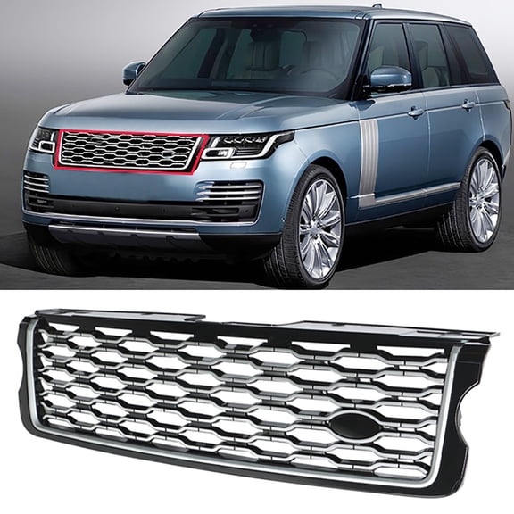 Chrome Front Grille Grill Fit for Land Rover Range Rover 2013 2014 2015 2016 2017