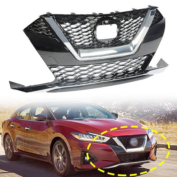 Chrome Front Grille Grill Fit for Nissan Maxima 2019 2020 2021