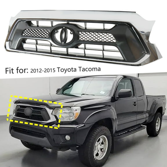 Chrome Front Upper Grille Grill Fit for Toyota Tacoma 2012-2015
