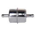 thumbnail image 1 of Chrome Fuel Filter Canister for Oral y Ford, Inline Hose, Carburated Canister, High Flow, 3/8", 9746, 1 of 3