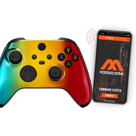 "Chrome GGR" Xbox One X SMART Custom Rapid Fire Modded Controller.FPS mods. COD Warzone