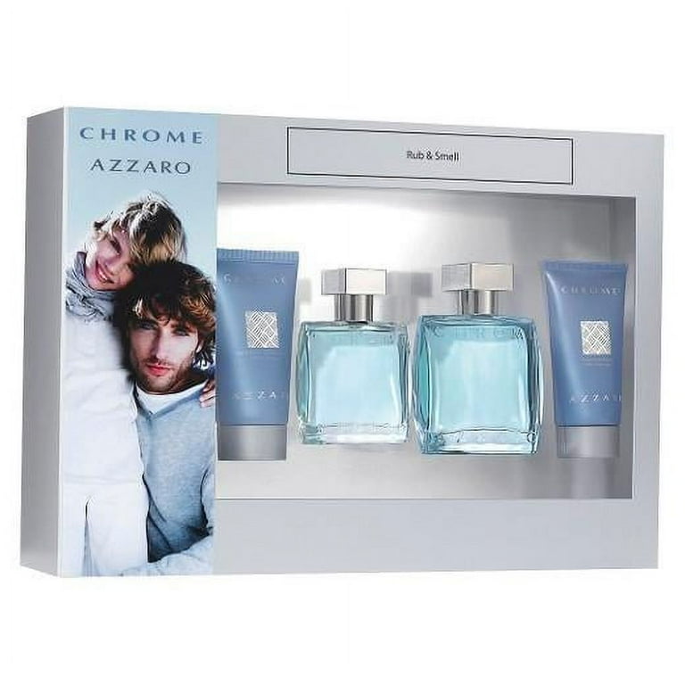 Azzaro Chrome After Shave Balm Chrome Gift Set By Azzaro Piece