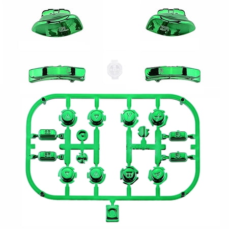 Chrome Green ABXY Direction Keys SR SL L R ZR ZL Buttons w/Tools for Nintendo Switch/OLED Joycon