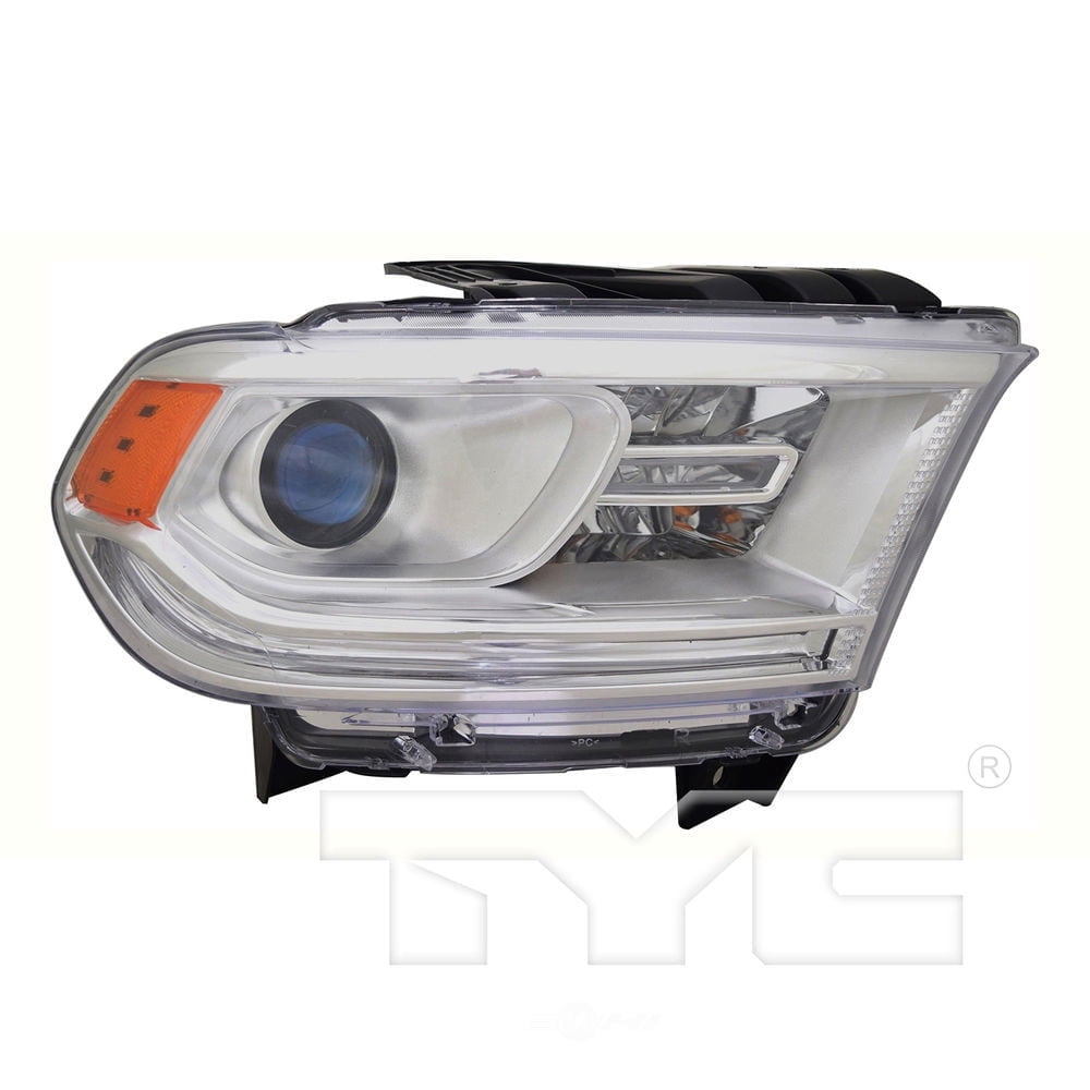 Chrome Halogen Headlight Front Lamp Right Passenger for 16-20 Dodge Durango Fits 2017 Dodge Durango