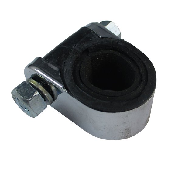 Chrome Handlebar Clamp with Rubber Inserts