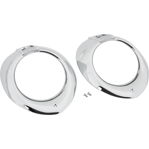 Chrome Headlight Trim Rings, Fits 1940-41 Ford Truck and 1940 Ford/Mercury Dlx,