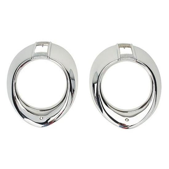 Chrome Headlight Trim Rings, Fits 1940-41 Ford Truck and 1940 Ford/Mercury Dlx,