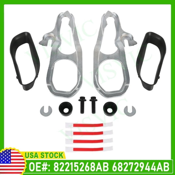 Chrome Heavy Duty Front Tow Hooks with Hardware For 2019 2020 2021 Ram 1500 DT