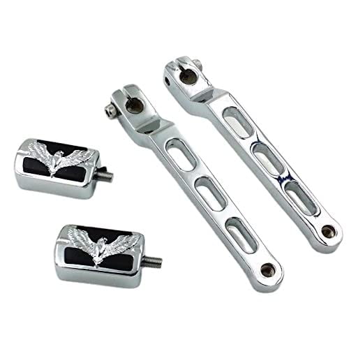 Chrome Heel Toe Gear Shifter Shift Lever + Eagle Peg For Harley FLST FLT FLHT Electra