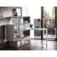 thumbnail image 1 of Chrome High Gloss Finish Glass Desk / Functional Workspace with Legroom, 1 of 5